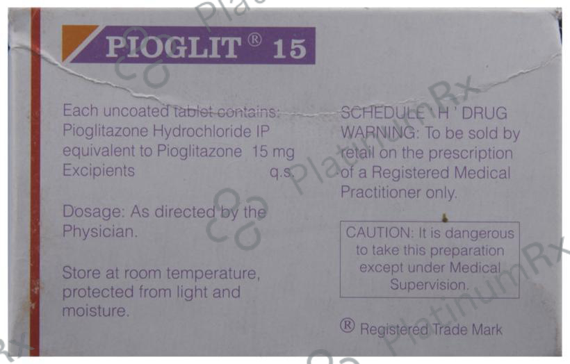Pioglit 15mg Tablet 10s