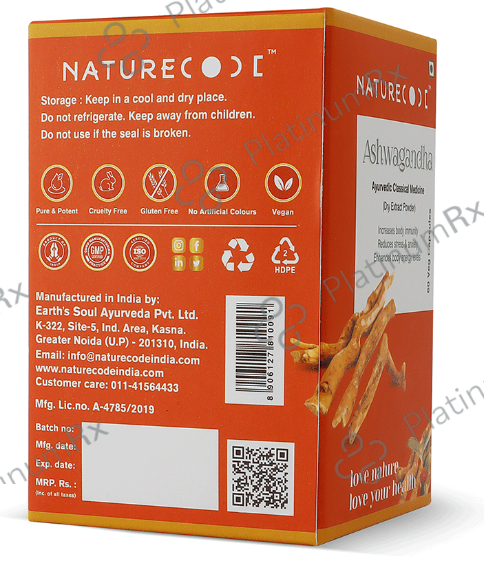 Nature Code Ashwagandha Veg Capsule