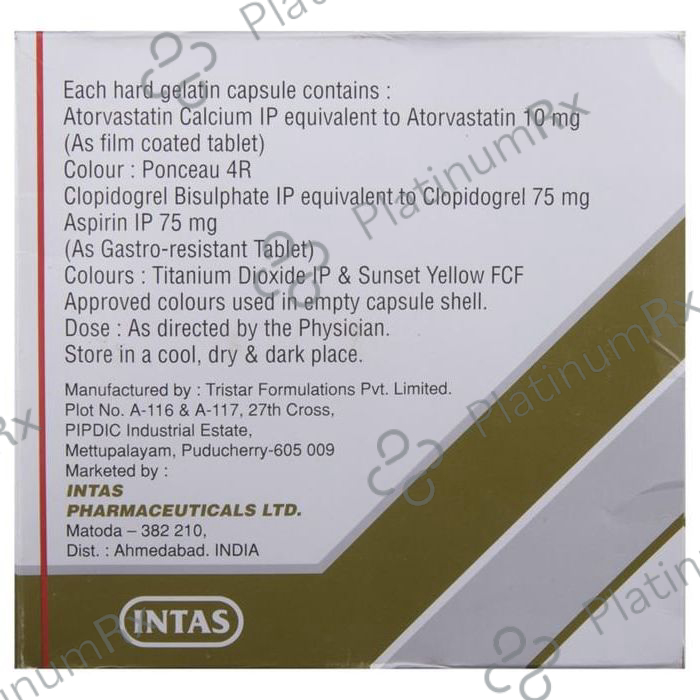 Clavix Gold 10/75/75mg Capsule 15s