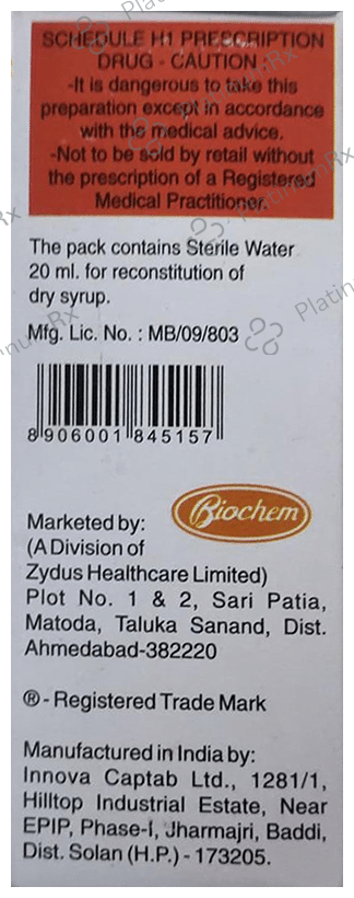 Monotax O 100 Dry Syrup Tangy Orange & Lemon
