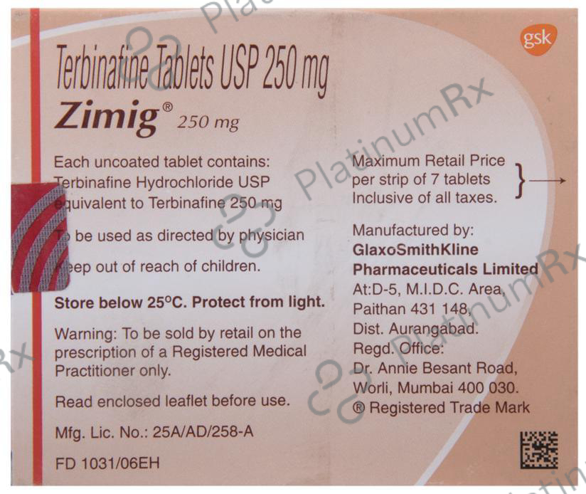 Zimig 250mg Tablet 7s