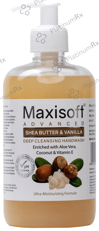 Maxisoft Advanced Shea Butter & Vanilla Deep Cleansing Hand Wash (500ml Each) 1 Bottle