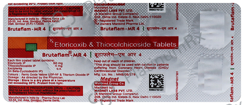 Brutaflam MR 60/4mg Tablet 10s