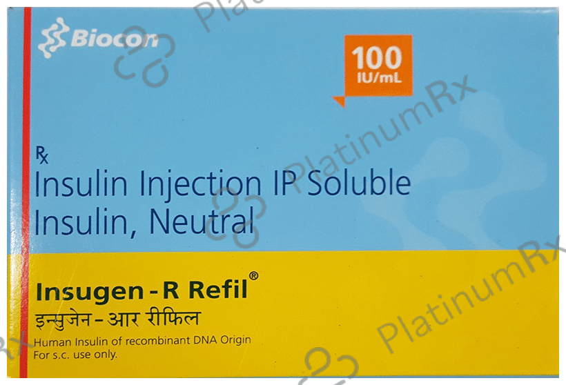 Insugen R (100 IU/ml) (1*3ml Refill Cartridge / Injection)