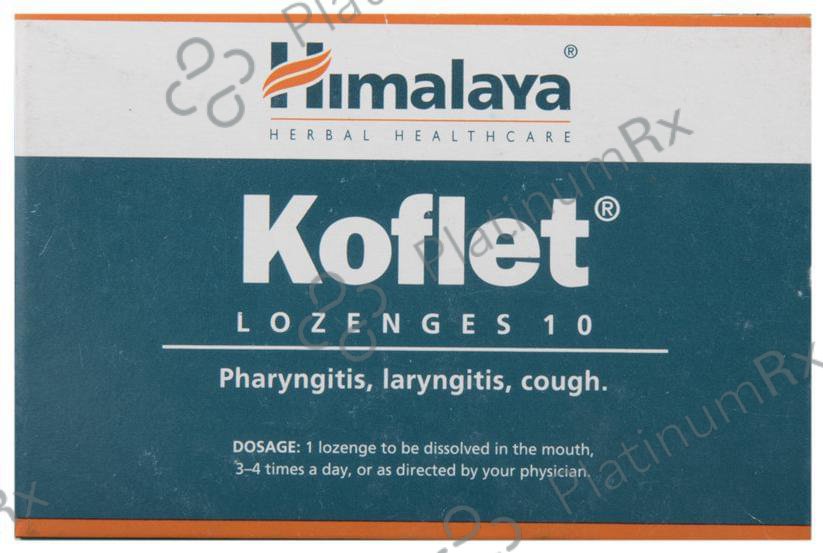 Himalaya Koflet Cough Lozenges- Soothes Sore Throat- Relieves Cough -