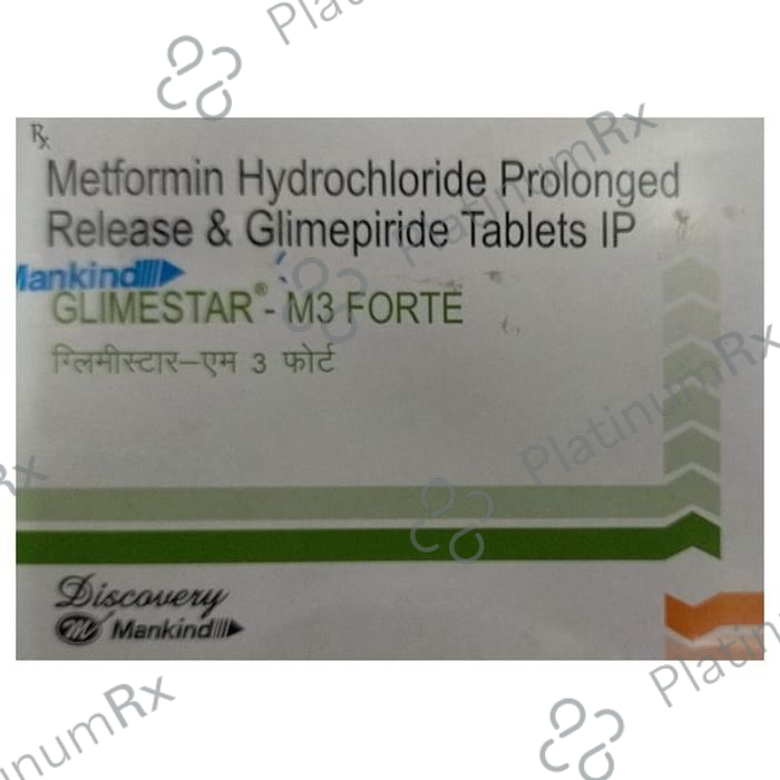 Glimestar M3 Forte 3/1000mg Tablet PR 10s