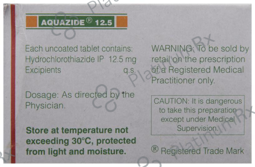 Aquazide 12.5mg Tablet 10s