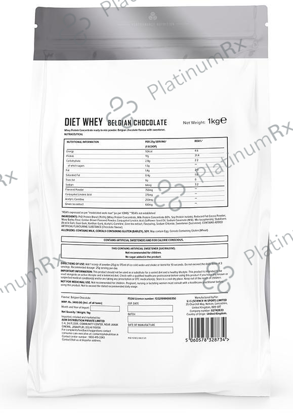 PHD Diet Whey High Protein Lean Matrix Powder Belgian Chocolate 1 kg