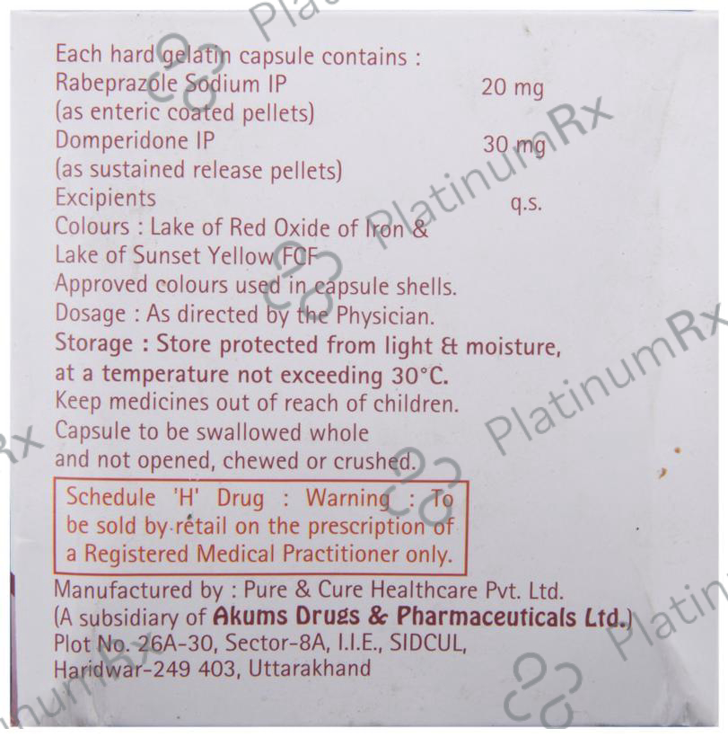 Derek D 30/20mg Capsule SR 10s