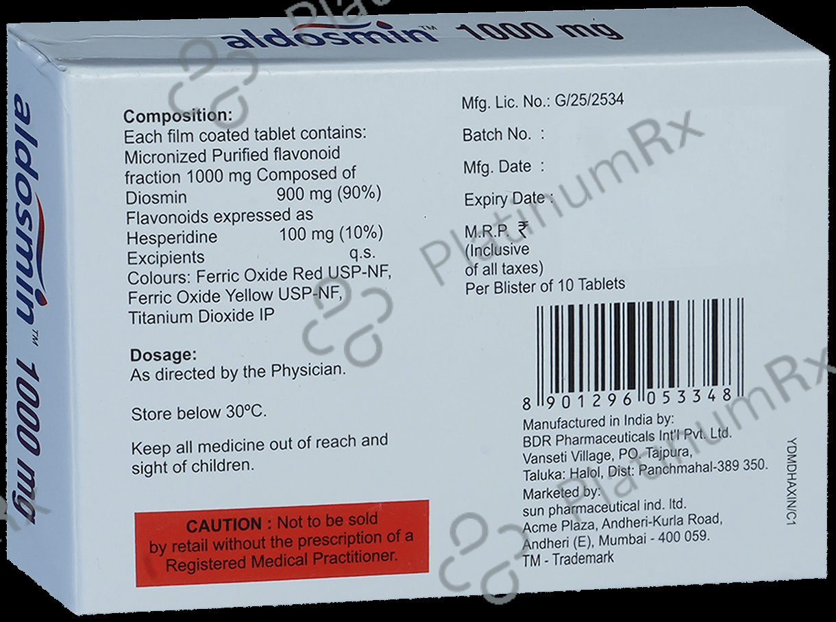 Aldosmin 1000mg Tablet 10s