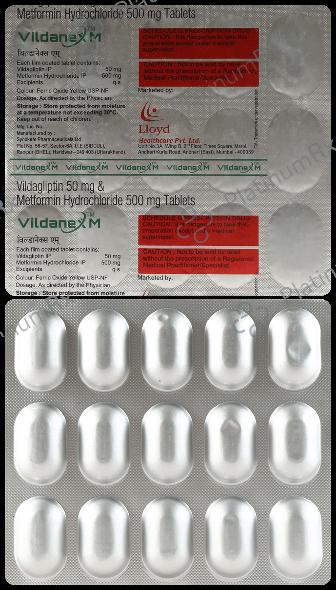 Vildanex M 500/50mg Tablet 15s