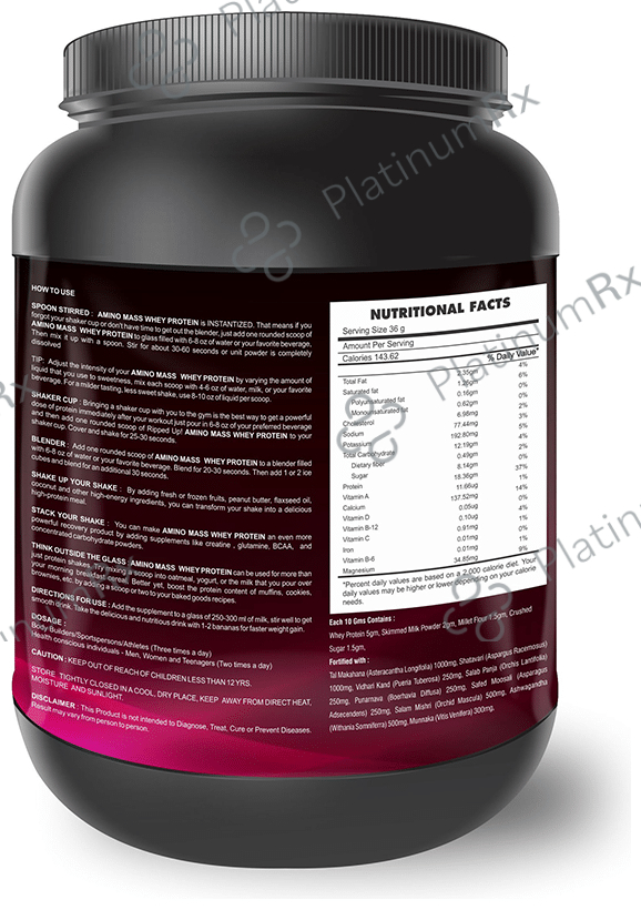 Nutriley Amino Mass Whey Protein Elaichi 1 kg