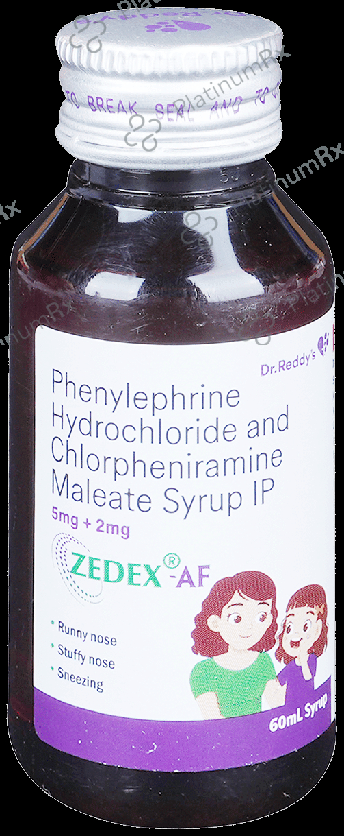 Zedex AF 2/5mg Syrup 60ml