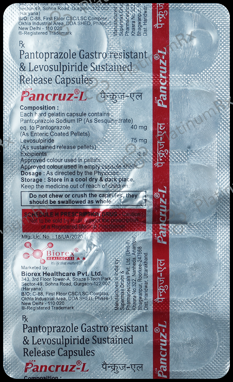 Pancruz L 75mg/40mg Capsule