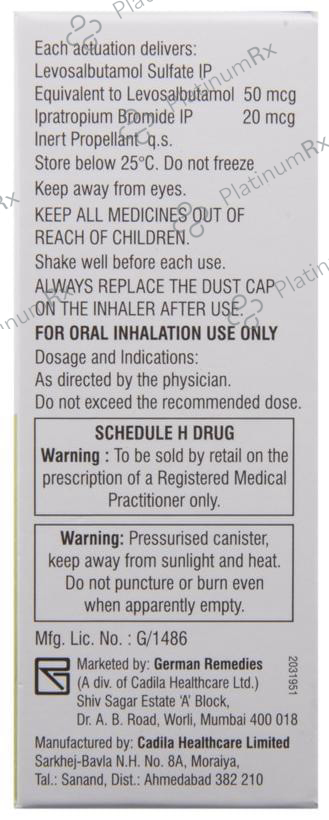 Combimist L CFC Free Inhaler 20/50mcg 200MDI