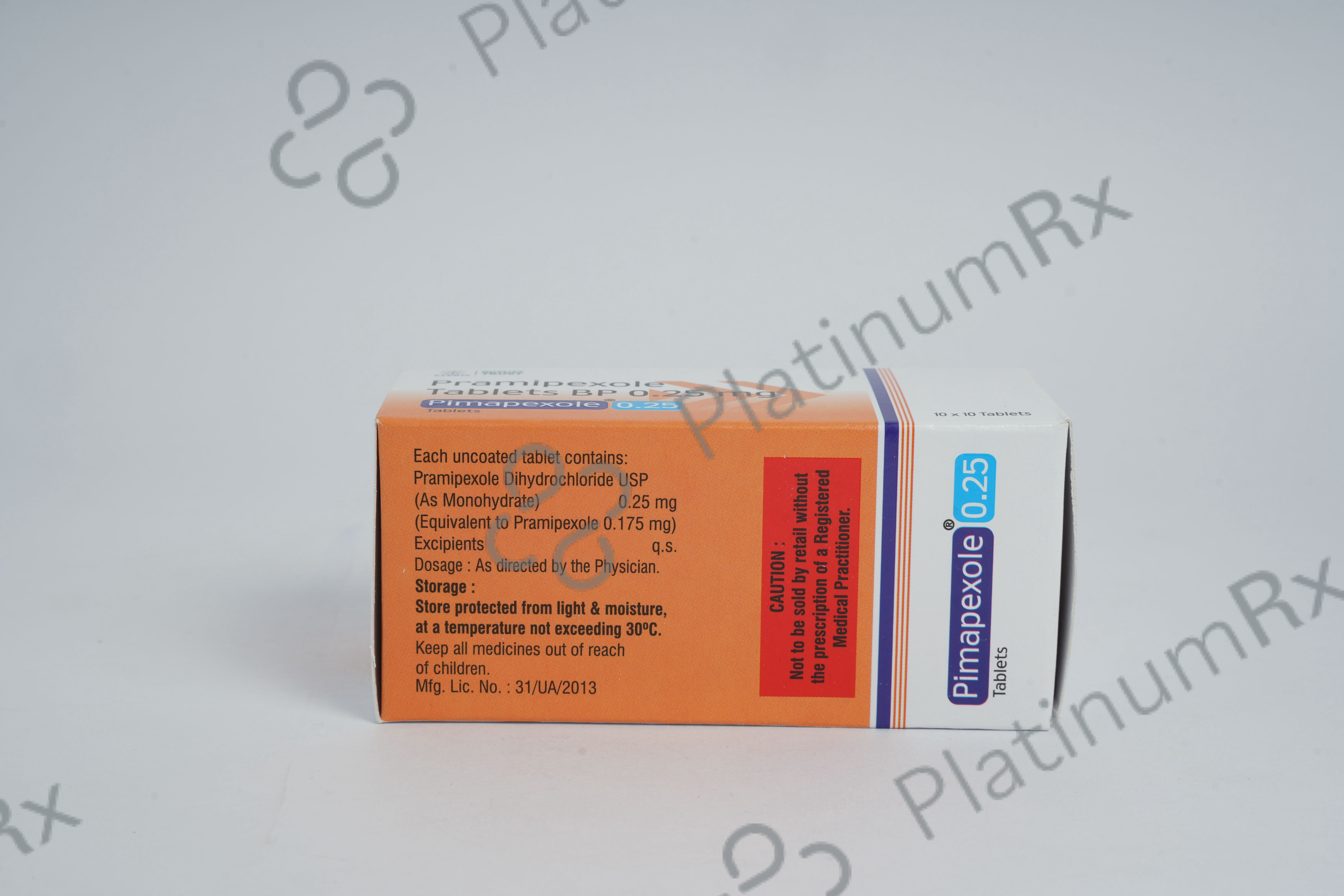 Pimapexole 0.25mg Tablet 10s