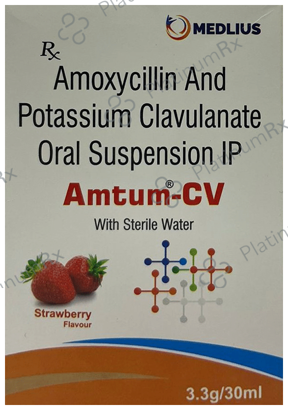 Amtum-CV Oral Suspension Strawberry