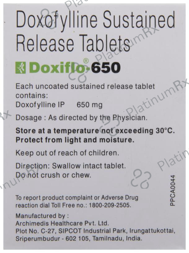Doxiflo 650mg Tablet SR 10s
