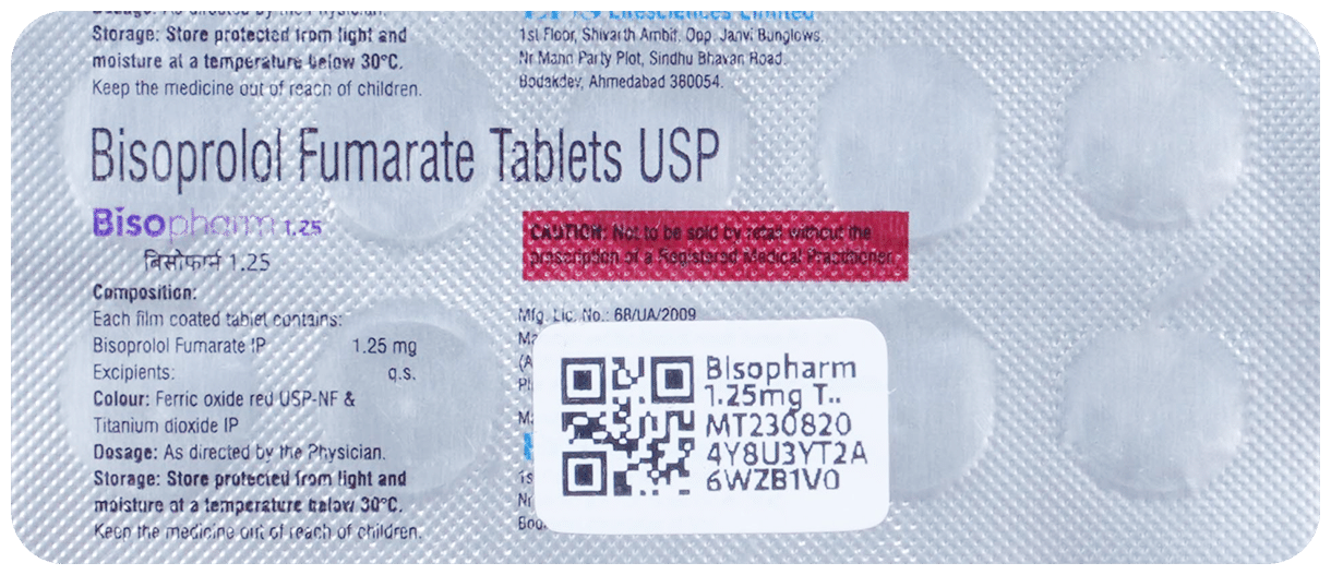 Bisopharm 1.25mg Tablet 10s