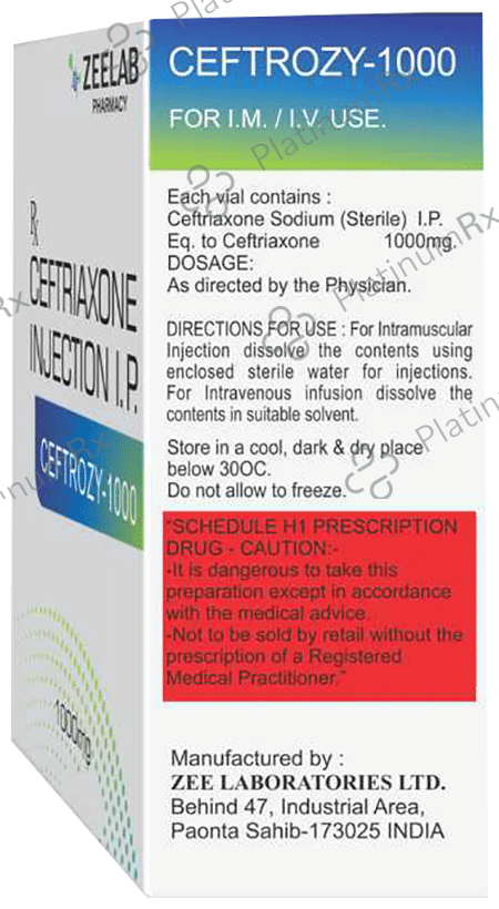 Ceftrozy 1000 Injection