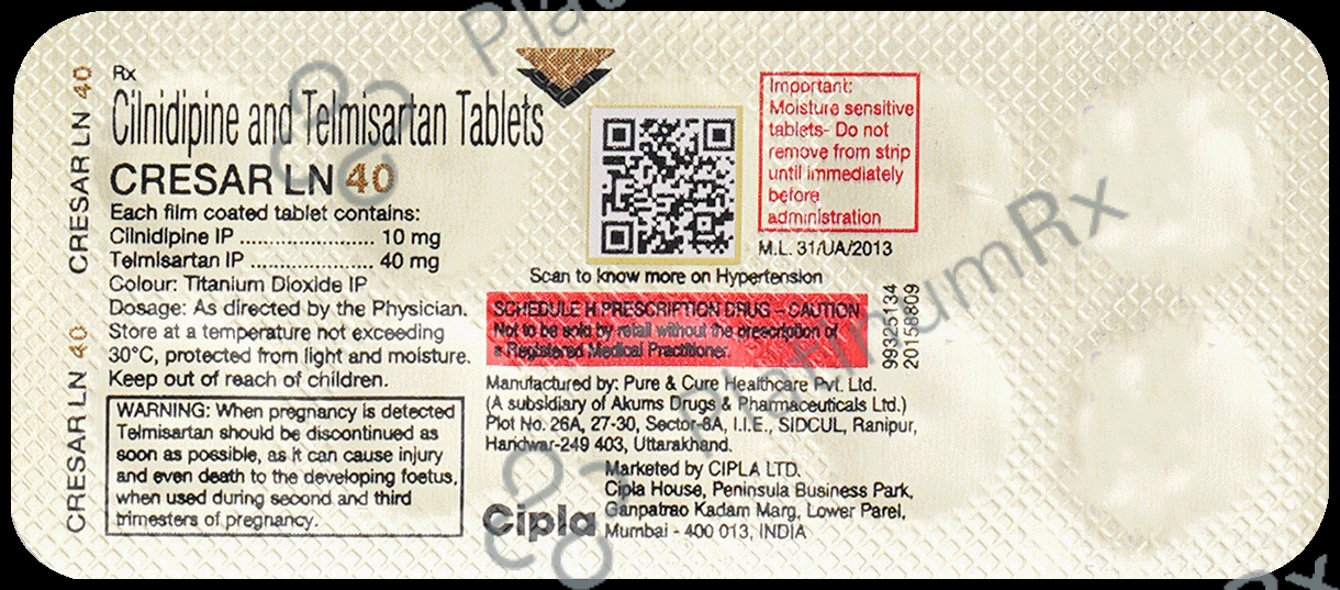Cresar LN 10/40mg Tablet 10s