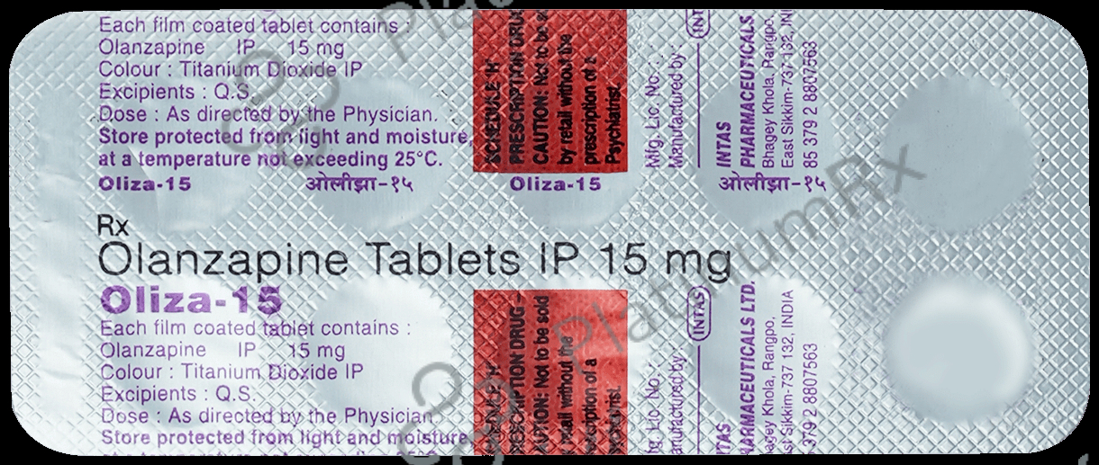 Oliza 15mg Tablet 10s