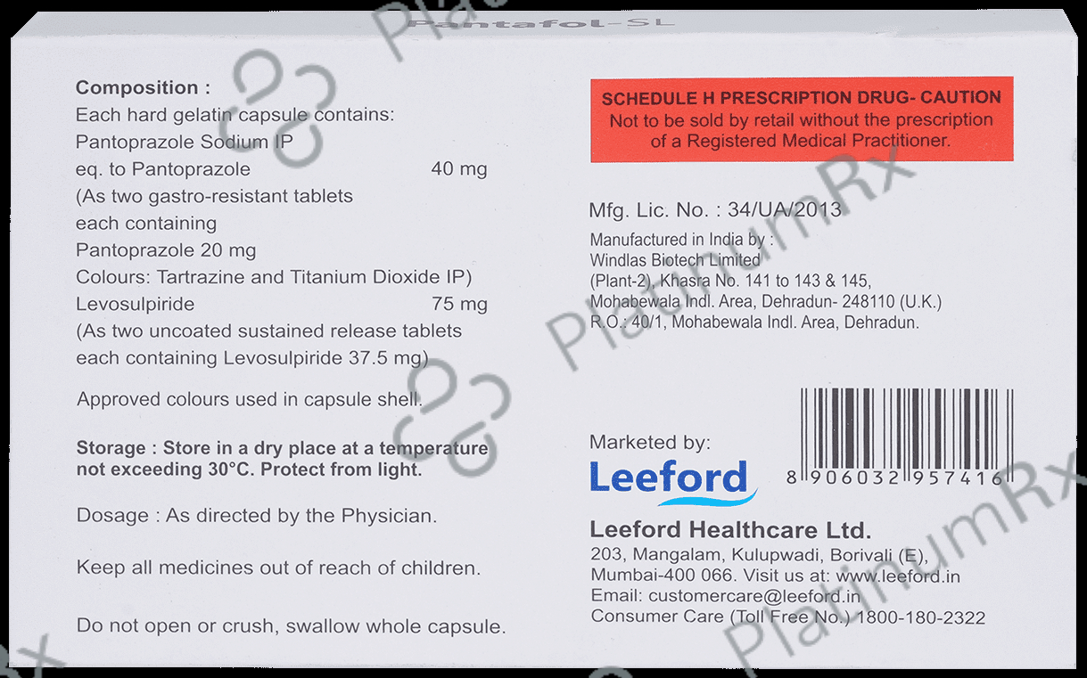 Pantafol SL Capsule SR 10s