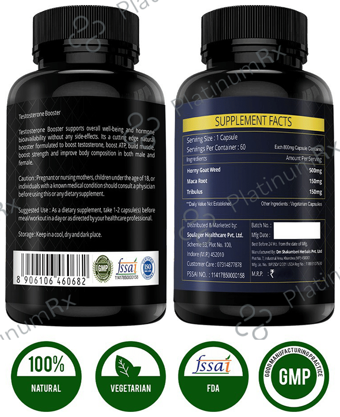 Simply Herbal Testosterone Booster With Horny Goat Weed Capsule