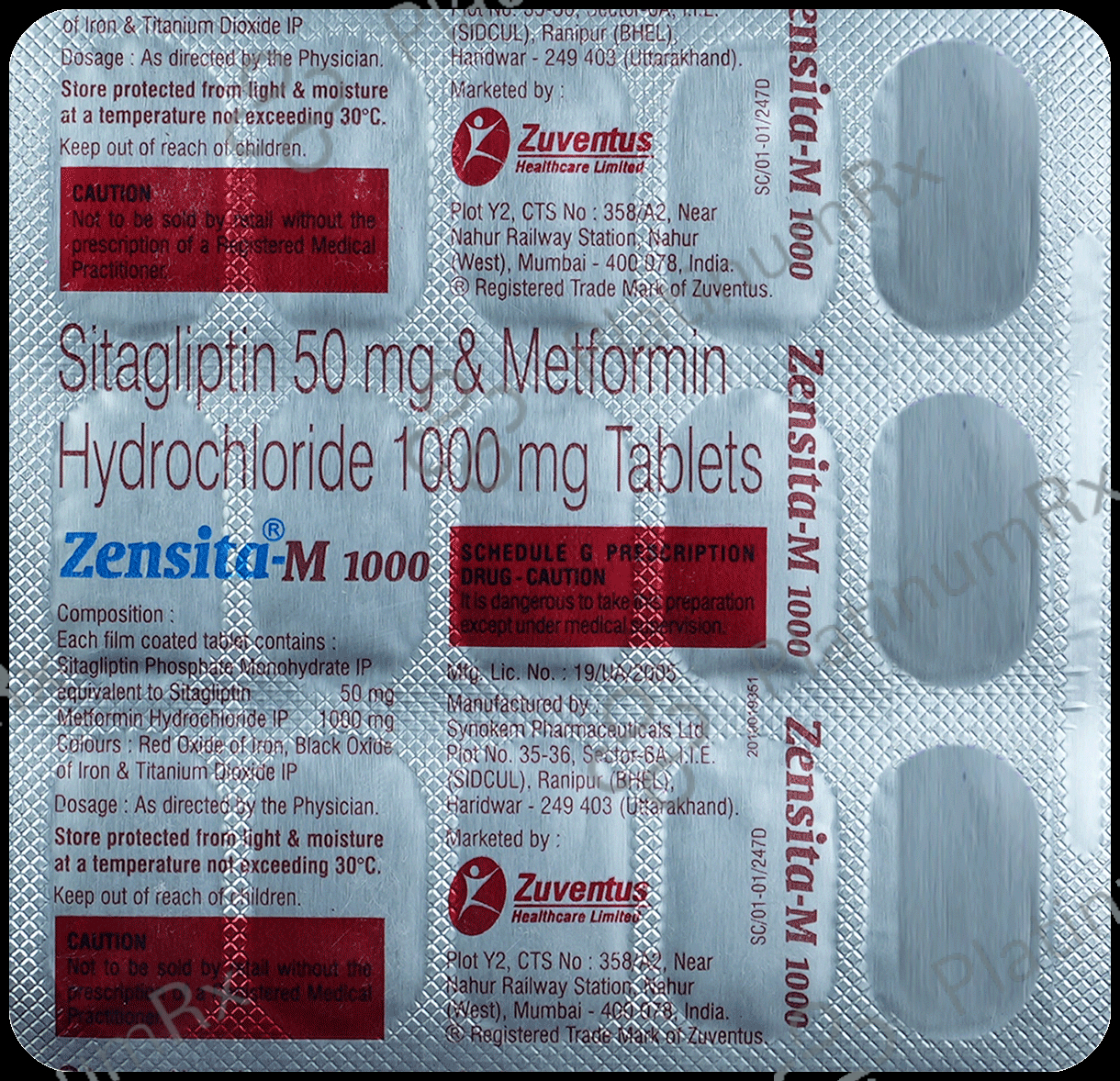 Zensita M 50/1000mg Tablet 15s