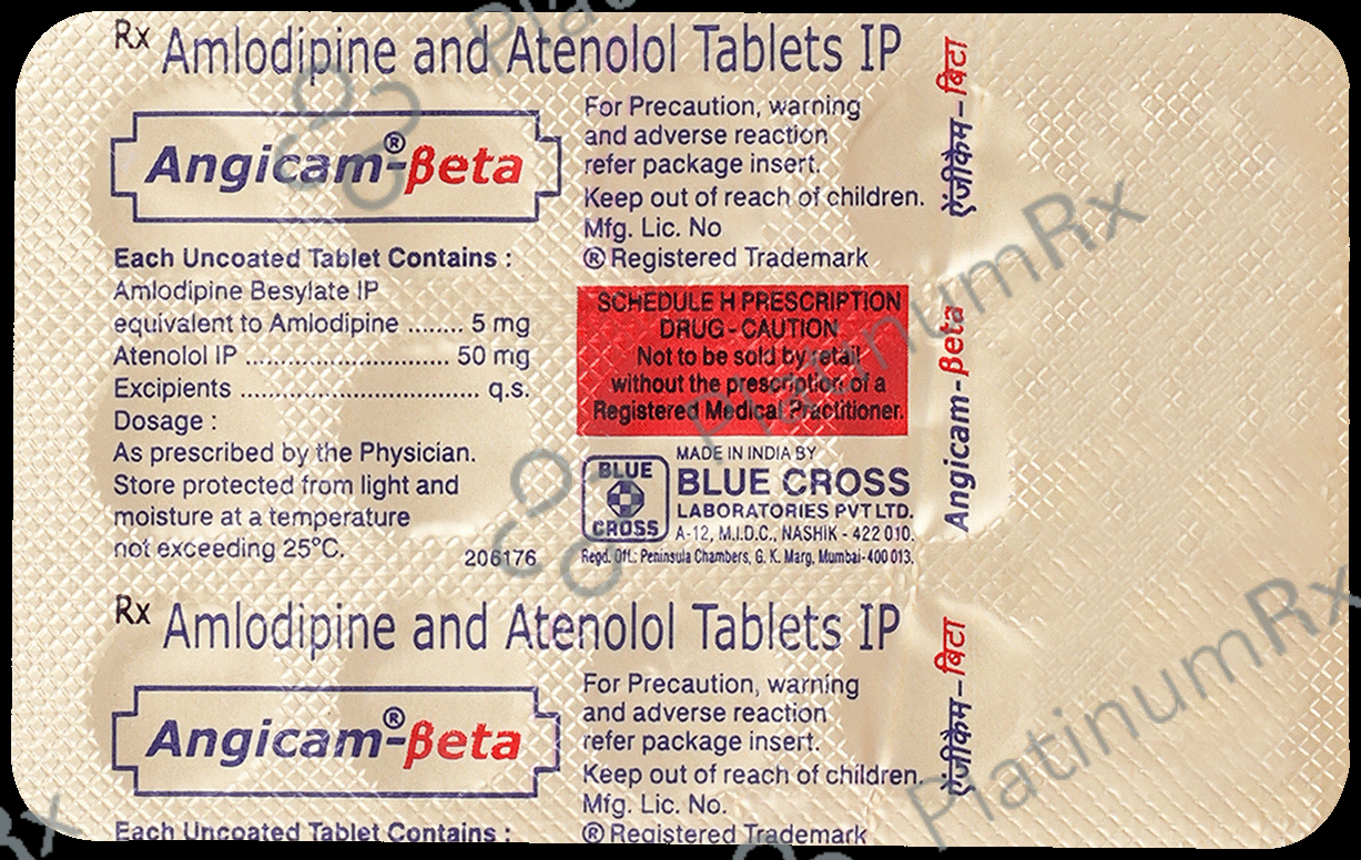 Angicam Beta 5/50mg Tablet 15s