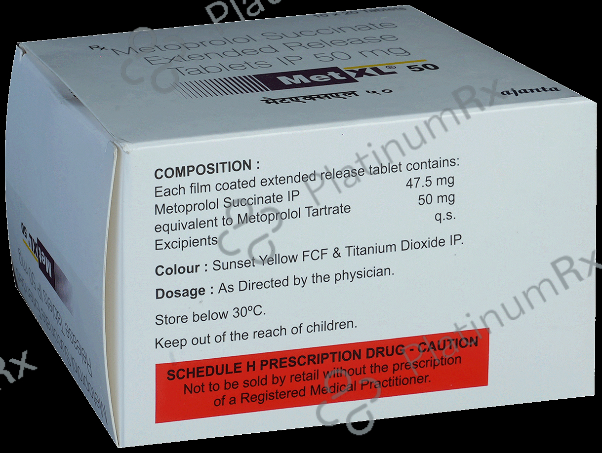 Met XL 50mg Tablet ER 20s