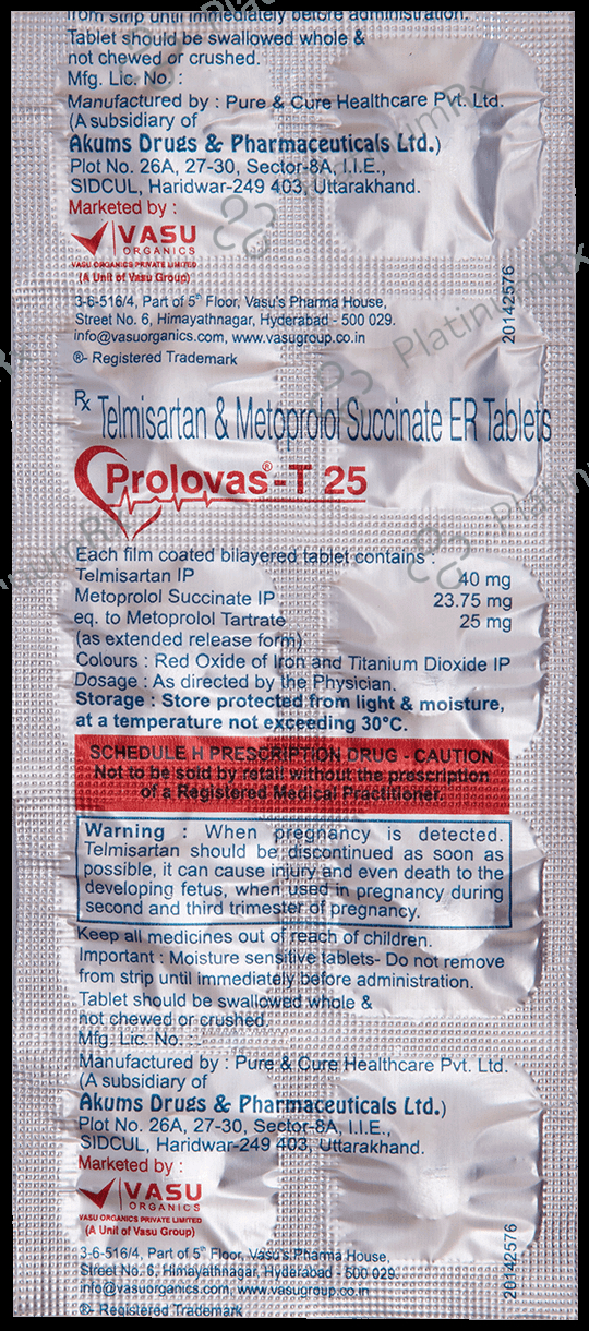 Prolovas T 40mg/25mg Tablet