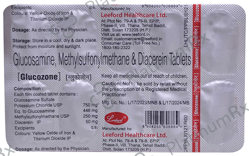 Glucozone 50/750/250mg Tablet 10s