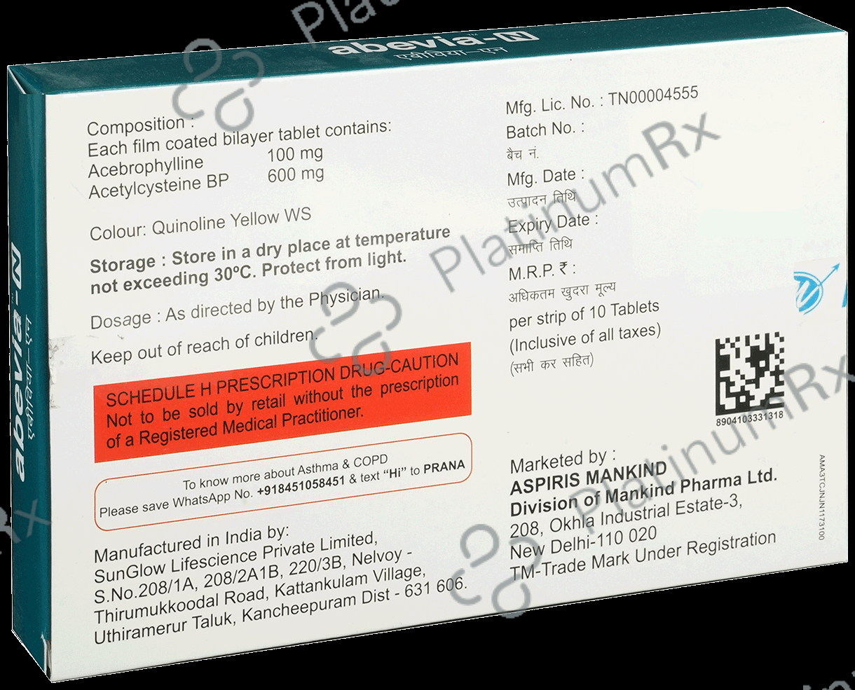 Abevia N 100/600mg Tablet 10s