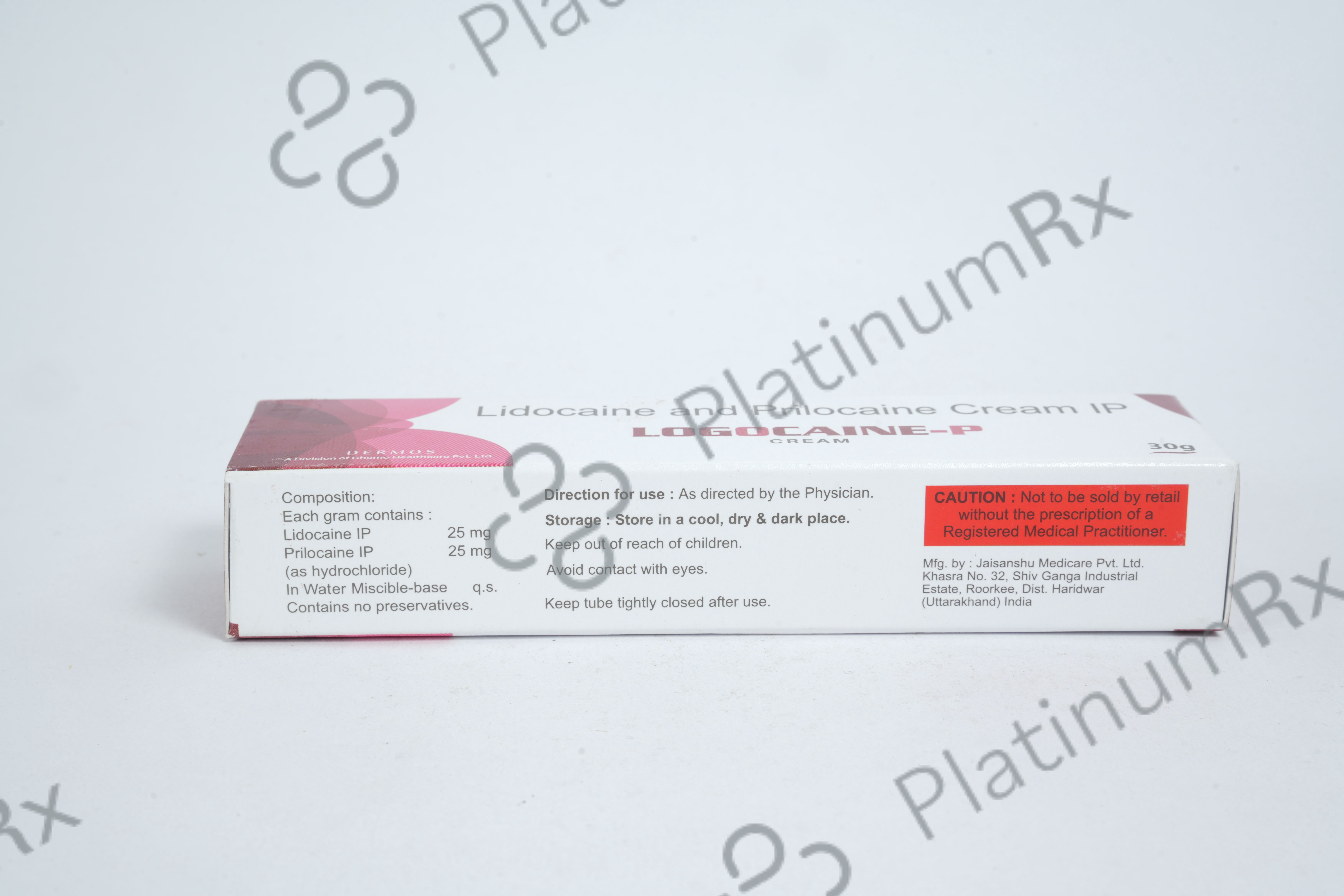 Logocaine P 25/25mg Cream 30gm