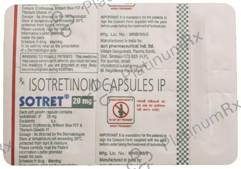 Sotret 20mg Capsule 10s