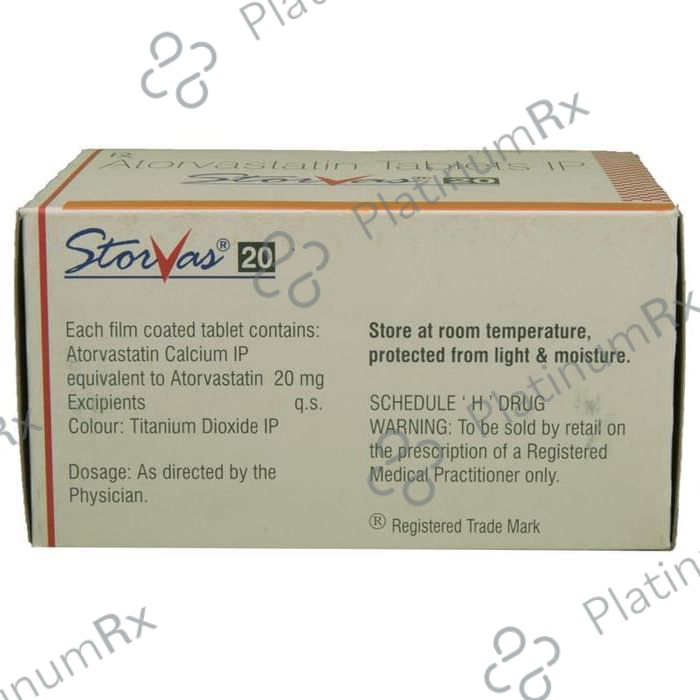Storvas 20mg Tablet 15s