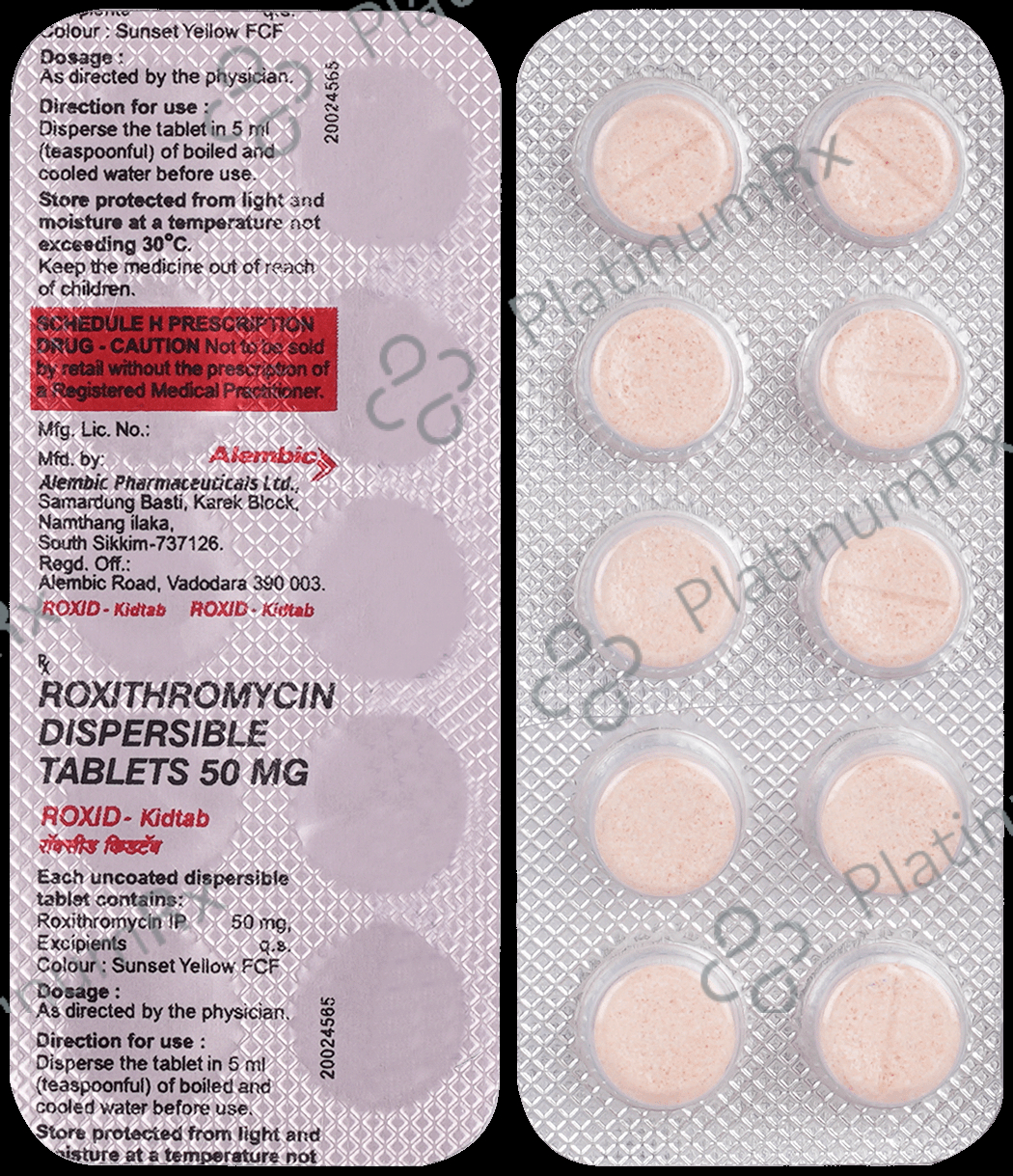 Roxid Kid 50mg Tablet 10s