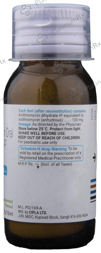 Azee 100mg Dry Syrup Peppermint