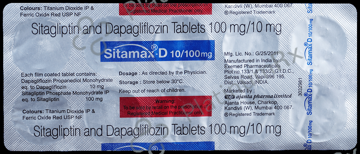 Sitamax D 10/100mg Tablet 10s