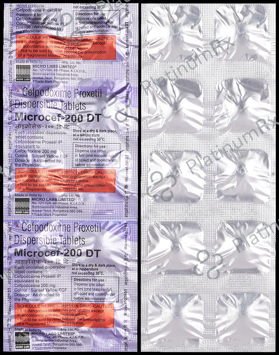 Microcef 200mg Tablet DT 10s