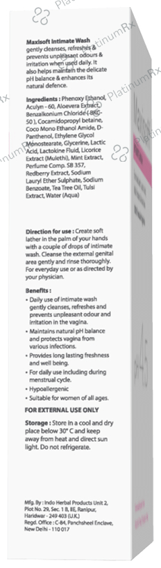 Maxisoft Intimate Wash pH 4.5