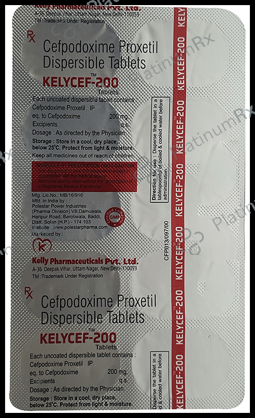 Kelycef 200 Tablet DT
