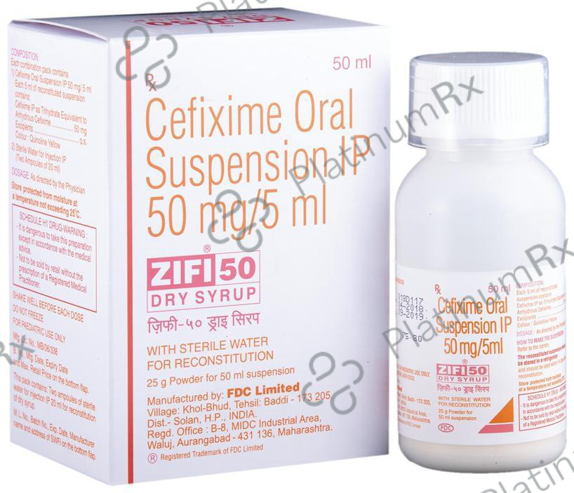 Zifi 50 Dry Syrup 50 Oral Suspension