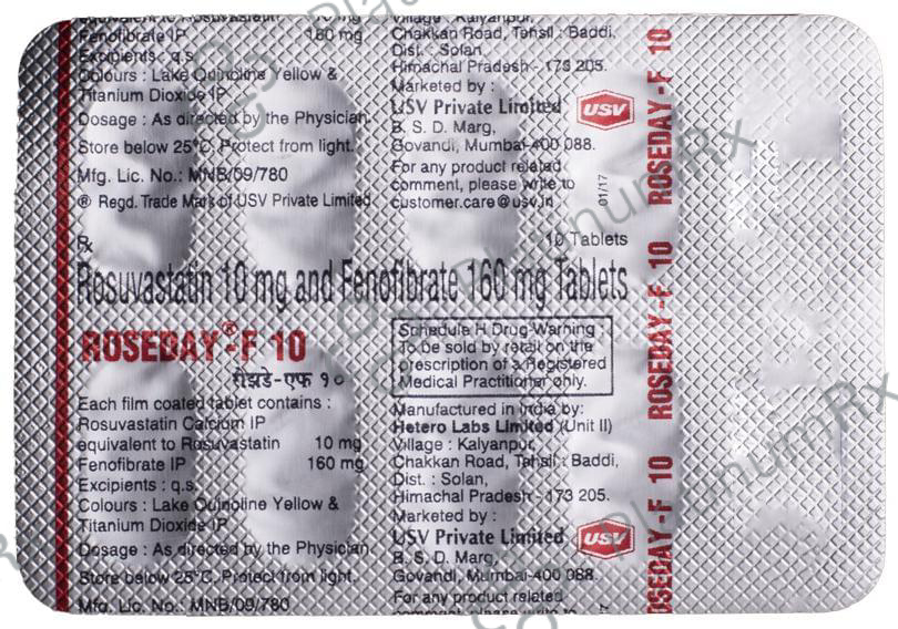 Roseday F 10 160/10mg Tablet 10s