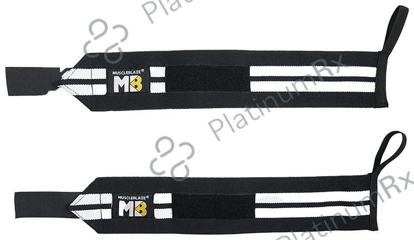 MuscleBlaze Wrist Support for Men & Women Black & White