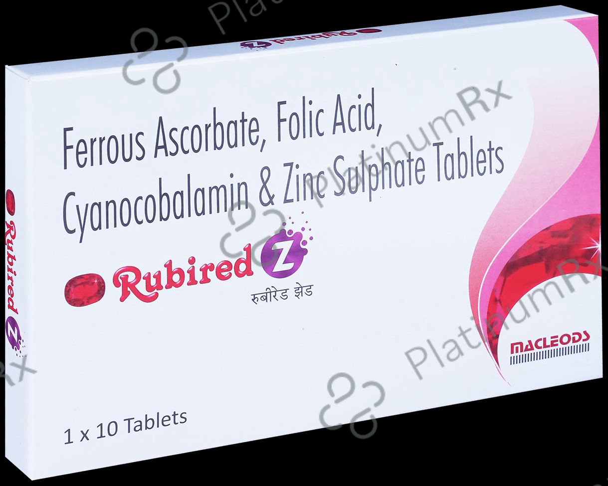 Rubired Z 100/1500mcg/22.5mg Tablet 10s