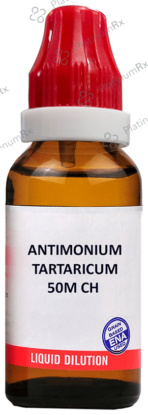 Bjain Antimonium Tartaricum Dilution 50M CH 100 ml