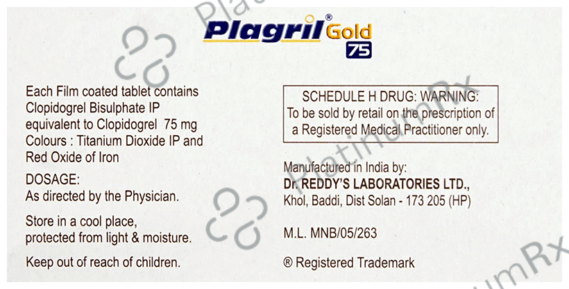 Plagril Gold 75 Tablet