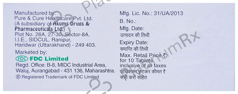 Zivast F 10 10/160mg Tablet 10s